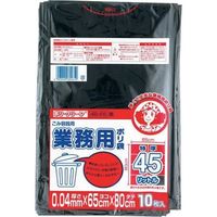 ワタナベ工業 ワタナベ 業務用 45L 黒 4B-65 1セット(200枚:10枚×20袋) 379-5396（直送品）