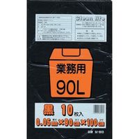 ワタナベ工業 ワタナベ 業務用 90L 黒 M-90B 1セット(200枚:10枚×20袋) 379-5388（直送品）