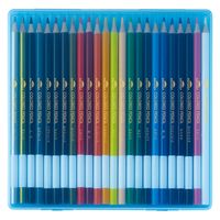 レイメイ藤井 先生おすすめ 色鉛筆 24色セット ケース：ブルー RE1191A 1個（直送品）