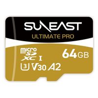 SUNEAST microSDXC UHS-I Card GOLD 64GB SE-MSDU1064B185 1個