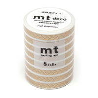 mt マスキングテープ 8P（8巻セット） 高輝度 三つ編み[幅7mm×7m] MT08D557 1個 カモ井加工紙（直送品）