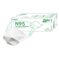 セーフラン安全用品 日本製N95マスク 個包装 くちばし型おりたたみ式 Sサイズ