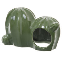 リーフ Ｔａｆｉｔ　ハムスターのサボテンハウス　陶器製　グリーン　１９．５×６．５×１２．０ｃｍ 273474（直送品）
