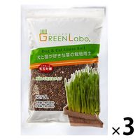 グリーンラボ（GREENlobo）犬と猫が好きな草の栽培用土 3L 3個 猫草 エイムクリエイツ