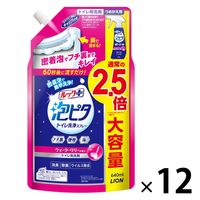 ルックプラス 泡ピタ トイレ洗浄スプレー ウォーターリリーの香り 詰め替え 大容量 640ml 1箱（12個入） ライオン