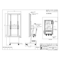 日本フォームサービス 55XE4F-M用キャスター付きディスプレイスタンド 1台（直送品）