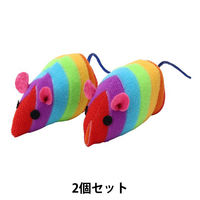 【ワゴンセール】ルークラン ループ 猫用 おもちゃ　ファニーズ　レインボーマウス（2個セット）