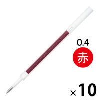 ボールペン替芯 サラサR単色用 JRV-0.4mm芯 赤 ゲルインク P-RJRV4-R 1セット（10本） ゼブラ