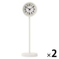 無印良品 公園の時計 ミニ ホワイト MJ-PCM2 1セット（2個） 良品計画