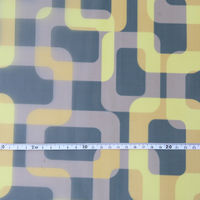 日本紐釦貿易 日本紐釦　転写チュール　黒地黄色の四角　巾約68cm　4mカット　F40392-1004-4M　約巾68cm×4mカット（直送品）