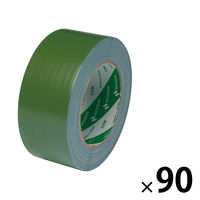 【ガムテープ】 カラー布粘着テープ No.102N 0.30mm厚 緑 幅50mm×長さ25m ニチバン 1セット（90巻入）