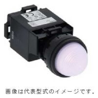 IDEC φ22HWシリーズパイロットライト突形LED照光AC100/110V HW1P-2H2PW 1個（直送品）