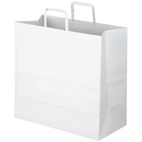 アスクル 平紐クラフト紙手提袋ベーシックタイプ 440×430×210mm 白無地  1袋（50枚入）【紙袋】  オリジナル（わけあり品）