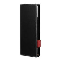 Xperia 1 V 薄型・軽量PUレザー手帳ケース 「Twoal W」 ブラック 1個（直送品）