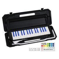 KC キョーリツ 鍵盤ハーモニカ(メロディピアノ) 32鍵 P3001-32K/BKBL (ドレミシール・クロス・名前シール付き)（直送品）