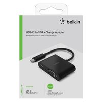Belkin USB Type-C to VGA変換アダプター 映像変換 Macbook/iPad対応 ブラック 1個