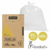 ゴミ袋 未来へのおもいやり 厚手透明ごみ袋 45L 100枚入 1袋 +irodori+