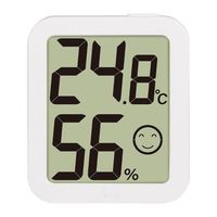 エスコ デジタル最高最低温度・湿度計 EA728AF-4A 1セット(4個)（直送品）