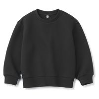 無印良品 二重編みスウェットシャツ キッズ 130 黒 良品計画