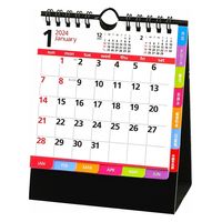 【2024年版カレンダー】新日本カレンダー 卓上カレンダー コンパクトカラー 150×124mm NK508 1冊
