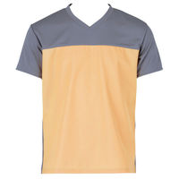 入浴介助用介護ユニフォーム　入浴介護Tシャツ　403340　オレンジ　L　1枚　フットマーク　（わけあり品）