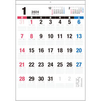 ナカバヤシ 【2024年版】壁掛けカレンダー 文字月表ノーマルタイプ