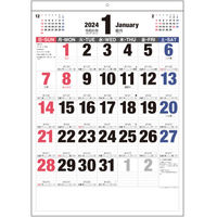ナカバヤシ 【2024年版】壁掛けカレンダー 文字月表ボールドタイプ