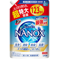 【旧品】トップスーパーナノックス（NANOX）　洗濯洗剤　濃縮　液体　詰め替え 超特大1230g 1個 ライオン