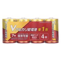 オーム電機 Vアルカリ乾電池 単1形 08-4030 1パック(4本)