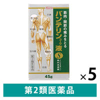 バンテリンコーワ液S 45g 5箱セット 興和　インドメタシン 塗り薬 筋肉痛 関節痛 ひじ・ひざの痛み【第2類医薬品】