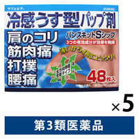 ラフェルサバンスキットSシップ 48枚 5箱セット 三友薬品　貼り薬 冷シップ パップ剤 腰痛 筋肉痛 打撲【第3類医薬品】