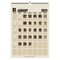 エトランジェディコスタリカ 【2024版】B3 壁掛カレンダー 日曜始まり クラフト CLV-B3-05 1冊（直送品）