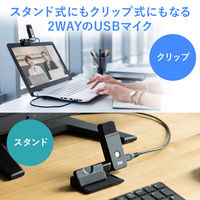 サンワサプライ ダイレクト：ポータブルUSBマイク 400-MC016 1個（直送品）