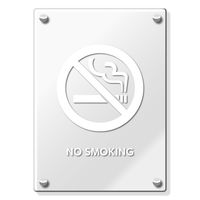 KALBAS 標識 禁煙（英語） 透明