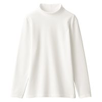 【レディース】無印良品 あったか綿 厚手 タートルネック長袖Tシャツ 婦人 S 白 良品計画