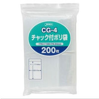 ジャパックス チャック袋付ポリ袋　CG-4　透明　厚み0.04ｍｍ CG-4 1冊（200枚）（わけあり品）