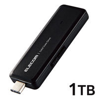 SSD 外付け 1TB USB3.2(Gen2) 小型 USBメモリ型 ブラック ESD-EMH1000GBK エレコム 1個（直送品）