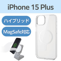 iPhone15 Plus ケース ハイブリッド 衝撃吸収 MAGKEEP ホワイト PM-A23BMAG02WH エレコム 1個（直送品）