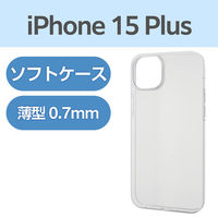 iPhone15 Plus ケース ソフト 超軽量 極薄 カメラレンズ保護設計 クリア PM-A23BUCUCR エレコム 1個（直送品）