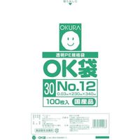 大倉工業 オークラ OK袋0.03mm12号 OK(30)12 1袋(100枚) 535-3144（直送品）