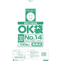 大倉工業 オークラ OK袋0.03mm14号 OK(30)14 1袋(100枚) 535-4622（直送品）