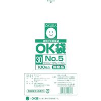大倉工業 オークラ OK袋0.03mm5号サイドシール OK(30)5SIDE 1袋(100枚) 535-4618（直送品）