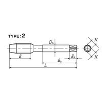 彌満和製作所 アルミ材用ハンドタップ(インサートコイルねじ用) AL-HTSTI1B+30M10X1.55P 1本（直送品）