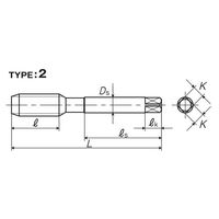 彌満和製作所 アルミ材用スパイラルタップ(インサートコイルねじ用) AL-SPSTI1B+30M10X1.5 1本（直送品）