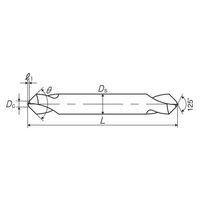 彌満和製作所 超硬ポイントドリル PEー90° C-PE-QV16X4X90 1本（直送品）