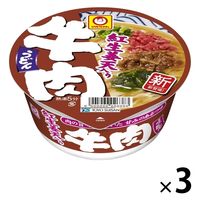 東洋水産 マルちゃん 紅生姜天入り牛肉うどん 1セット（3個）