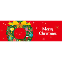 ポップギャラリー（POPGALLERY） ラウンドシート Merry Christmas（柊リース） DG5-1172 1枚（直送品）