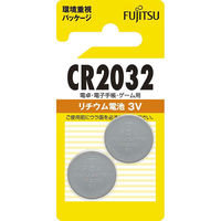 富士通 リチウム電池 CR2032 3V 07-6590 1個（電池2個入）（直送品）