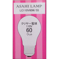 アサヒ 白熱電球 E26 60W クリア 16-4090 1個（直送品）