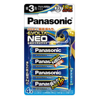 Panasonic 単3形アルカリ乾電池 4本入 エボルタネオ 17-3179 1個（直送品）